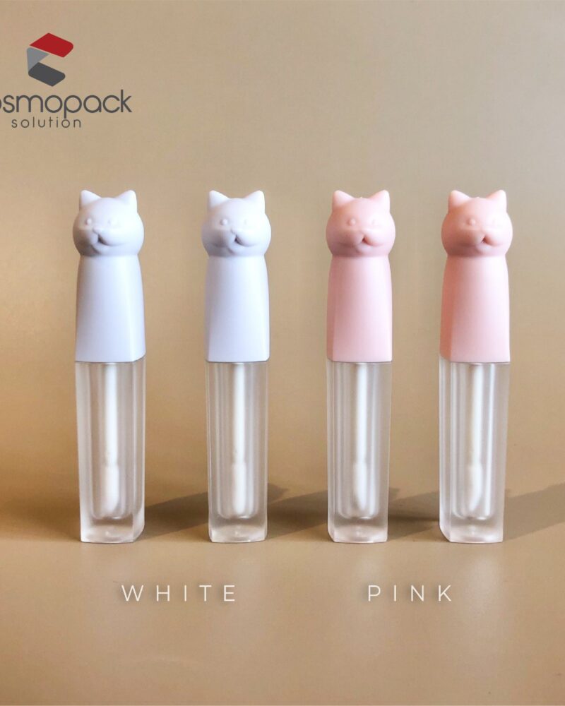 3ml Kitty Frosted Lipgloss with White / Pink Cap LP36