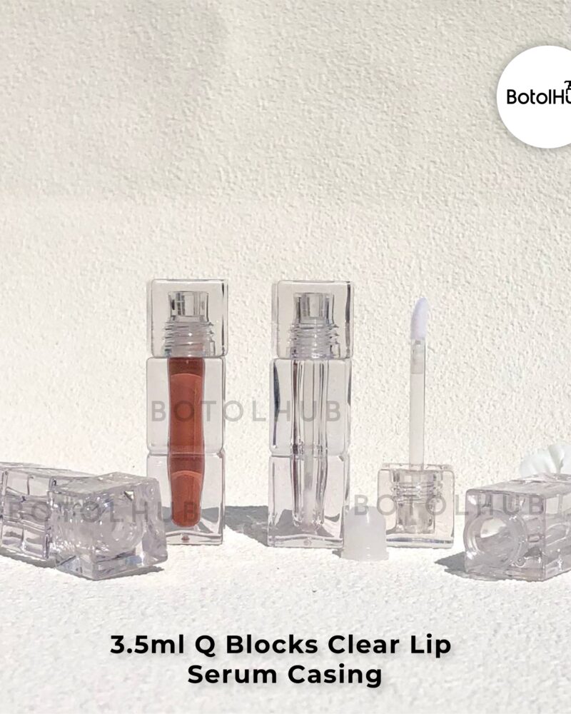 3.5ml Q Blocks Clear Lip Serum Casing LP74