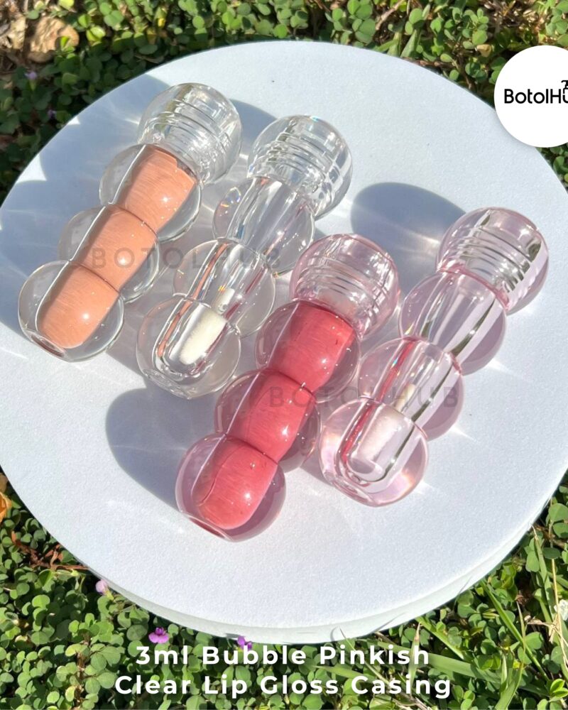 3ml Bubble Lipgloss Casing -Pinkish / Clear LP89