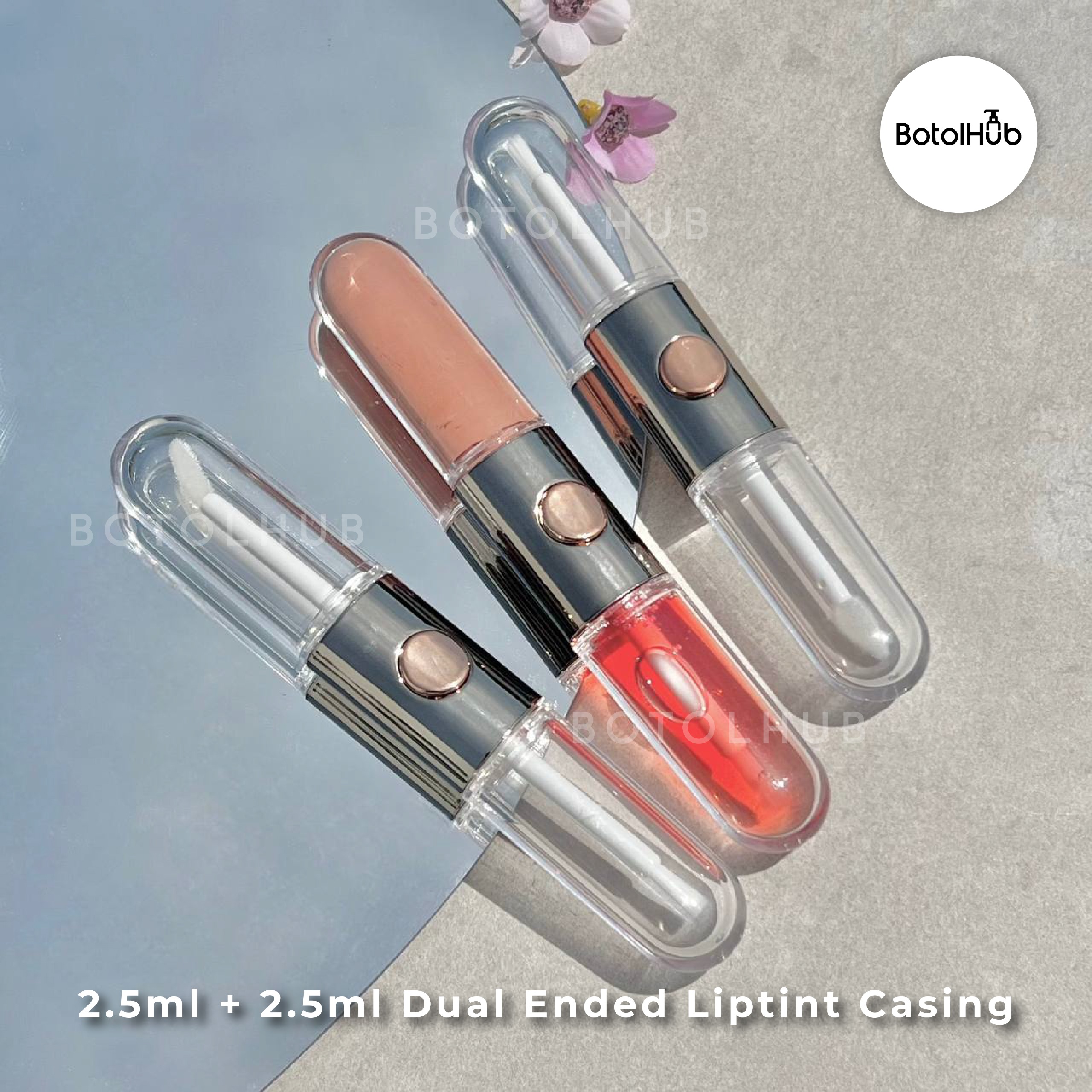 2.5ml+ 2.5ml Dual Ended Liptint Casing LP107-2.5+2.5